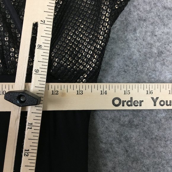 Narciso Rodriguez Dress XS Sequin Black Faux Wrap Cocktail Evening Party Satin - Picture 10 of 16